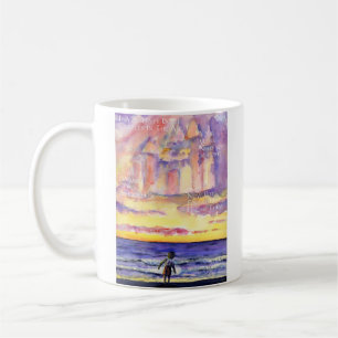 Mug du coucher de soleil de Thoreau (texte clair)
