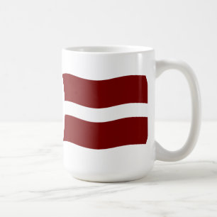 Mug du drapeau de la Lettonie