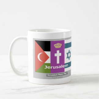 Mug du drapeau de la paix de Jérusalem - Révisé