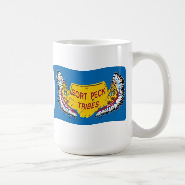 Mug du drapeau des Assiniboines de Fort Peck (Droite)