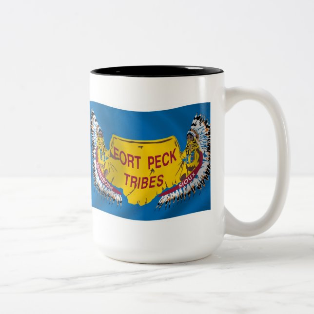 Mug du drapeau des Assiniboines de Fort Peck (Droit)