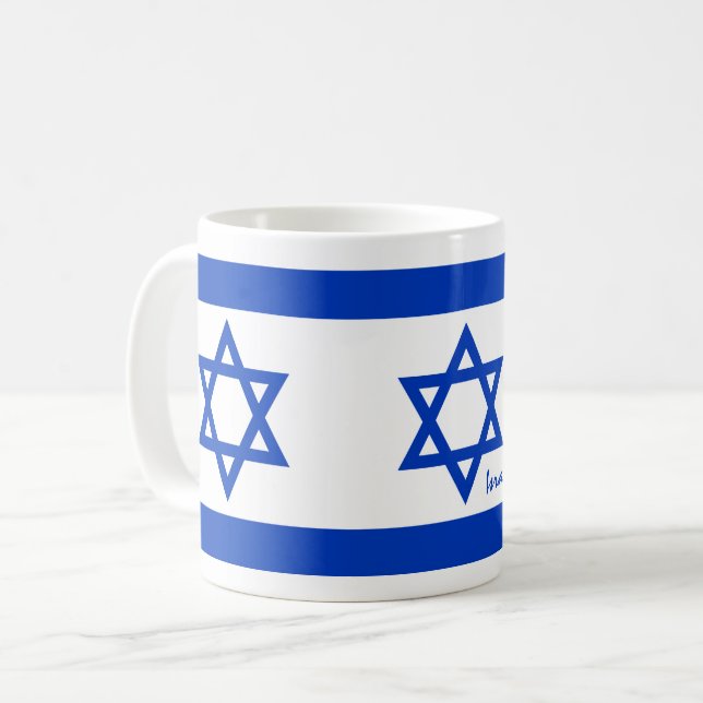 Mug du drapeau israélien, patriotes israéliens /sp (Devant gauche)