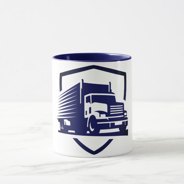 Mug du logo du conducteur de camion (Centre)