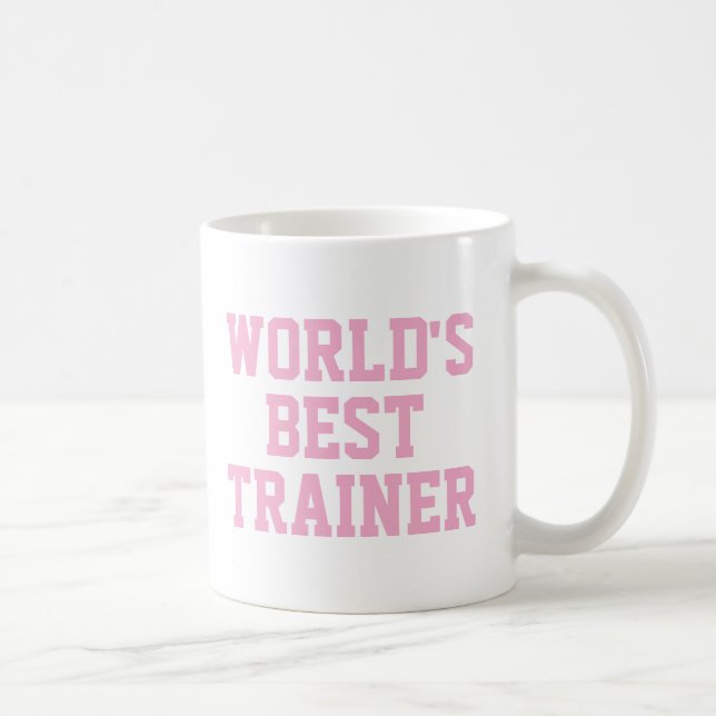 Mug du meilleur entraîneur du monde rose (Droite)