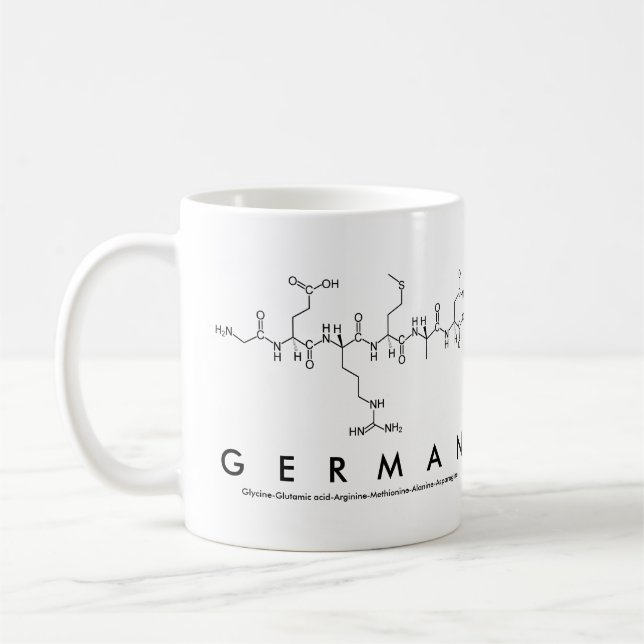 Mug du nom du peptide allemand (Gauche)