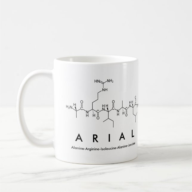 Mug du nom du peptide Arial (Gauche)