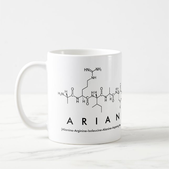 Mug du nom du peptide Arian (Gauche)