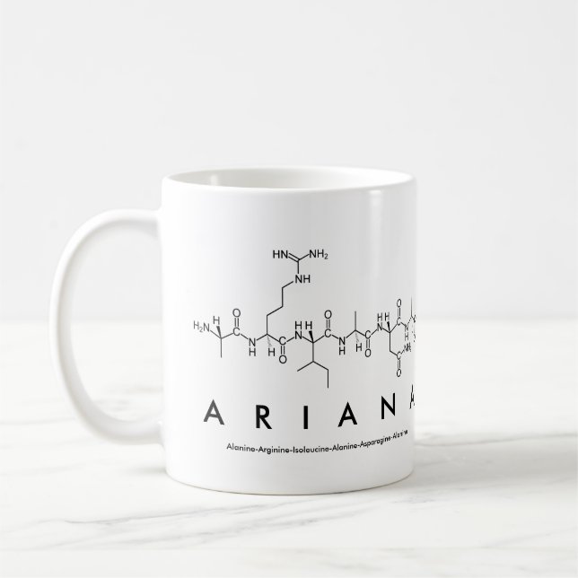 Mug du nom du peptide Ariana (Gauche)