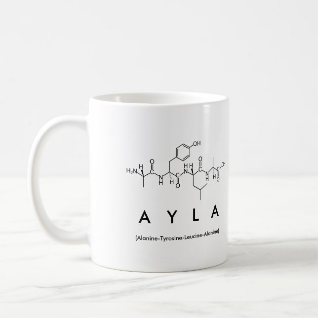 Mug du nom du peptide Ayla (Gauche)
