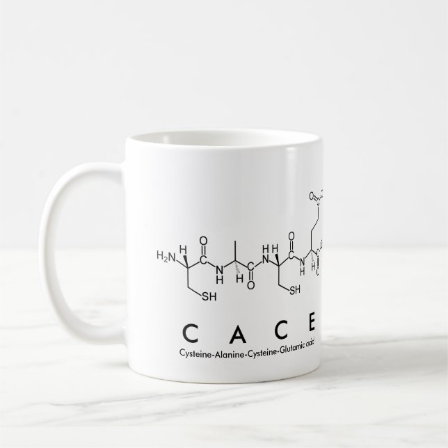 Mug du nom du peptide cace (Gauche)