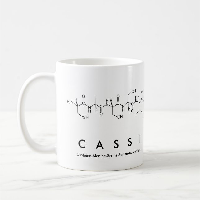 Mug du nom du peptide Cassi (Gauche)