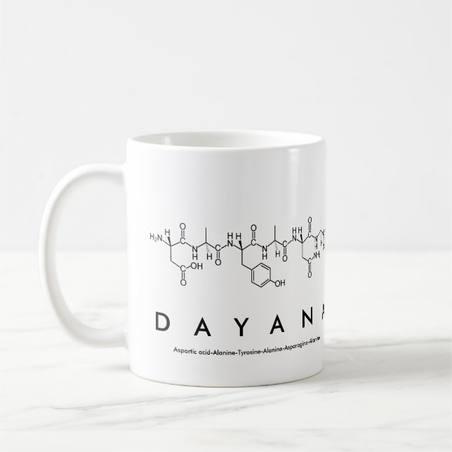 Mug du nom du peptide Dayana (Gauche)