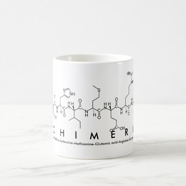 Mug du nom du peptide de chimère (Centre)