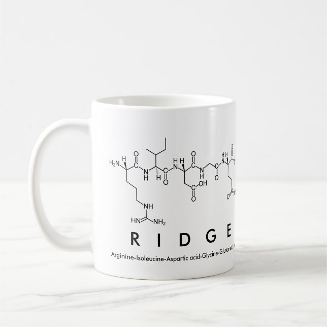 Mug du nom du peptide de crête (Gauche)
