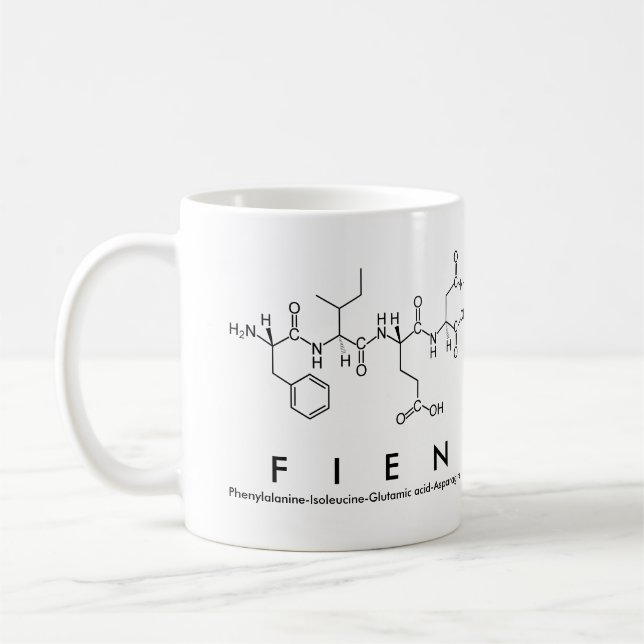 Mug du nom du peptide de Fien (Gauche)