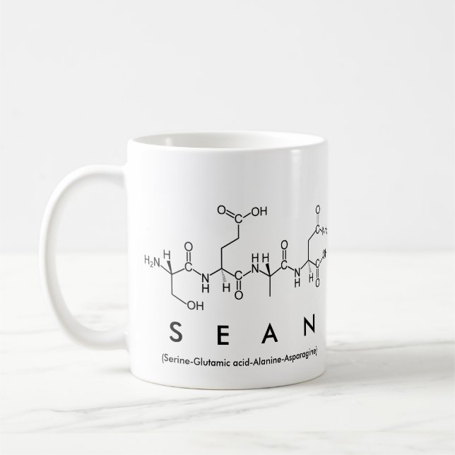 Mug du nom du peptide de Sean (Gauche)