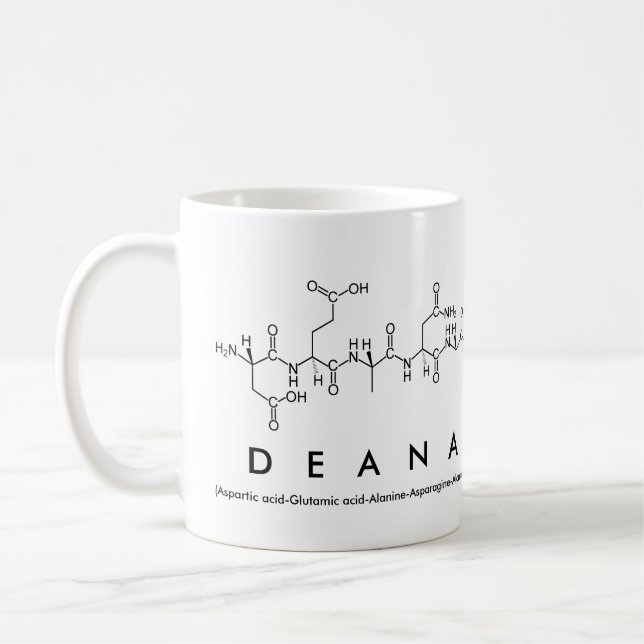 Mug du nom du peptide Deana (Gauche)