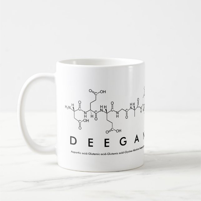 Mug du nom du peptide Deegan (Gauche)