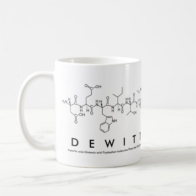 Mug du nom du peptide Dewitt (Gauche)