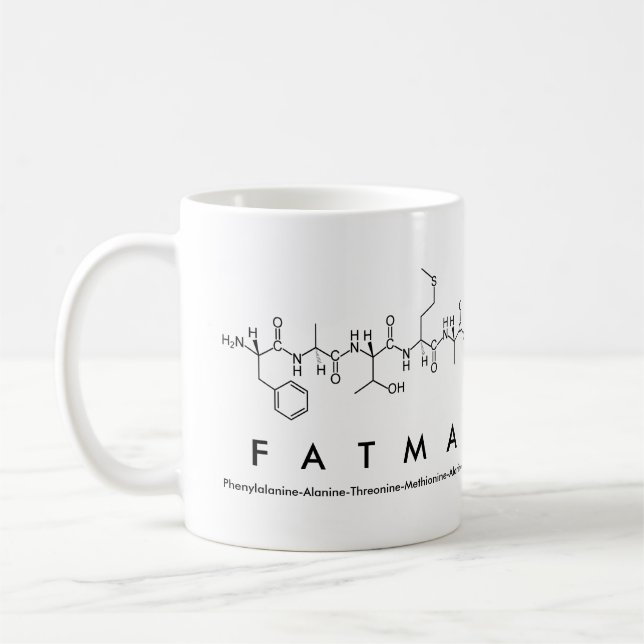Mug du nom du peptide Fatma (Gauche)