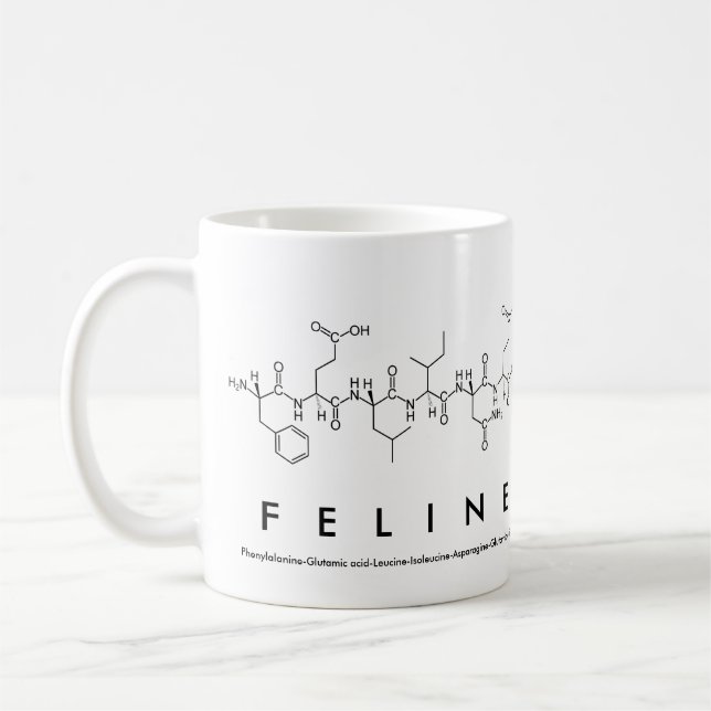 Mug du nom du peptide félin (Gauche)