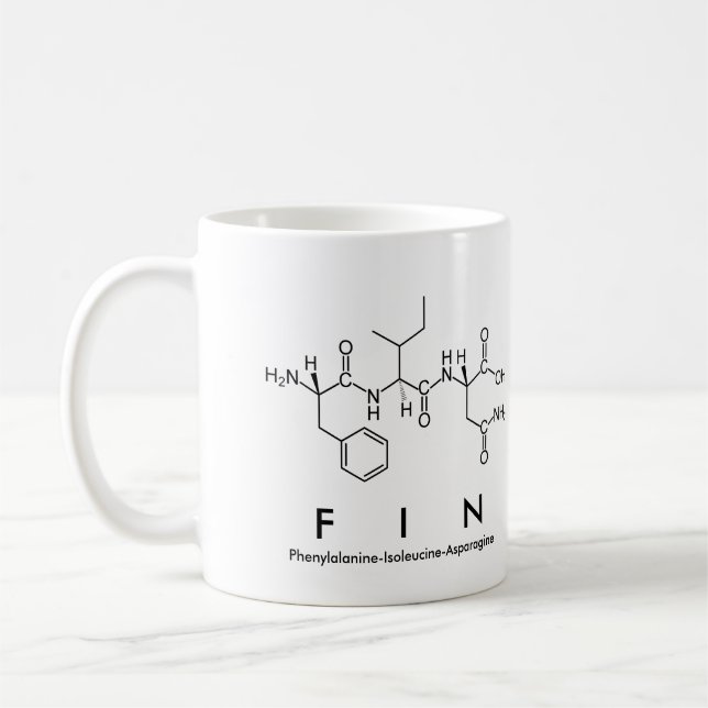 Mug du nom du peptide fin (Gauche)