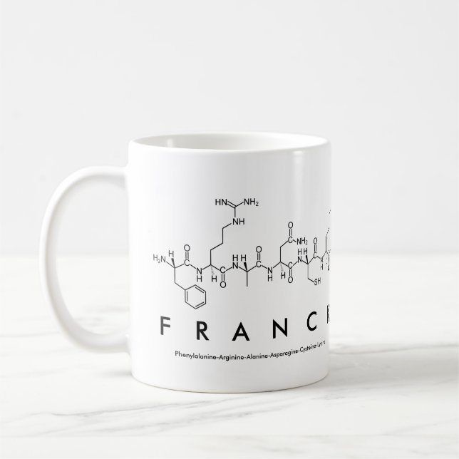 Mug du nom du peptide Franck (Gauche)