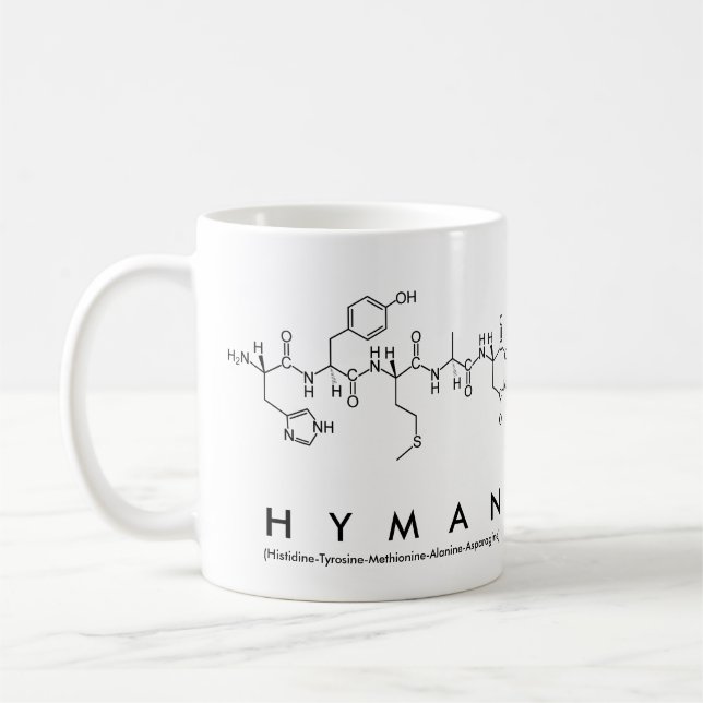Mug du nom du peptide Hyman (Gauche)