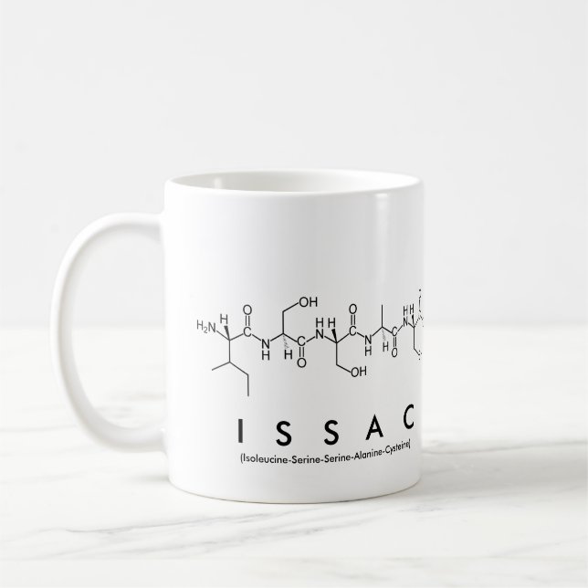 Mug du nom du peptide Issac (Gauche)