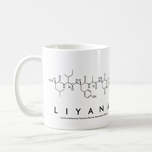 Mug du nom du peptide Liyana (Gauche)