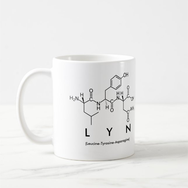 Mug du nom du peptide lyn (Gauche)
