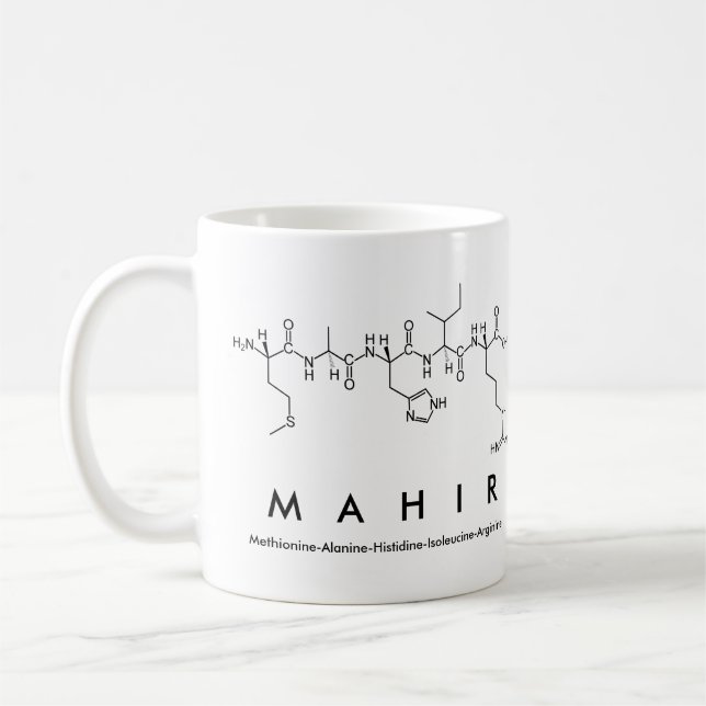 Mug du nom du peptide Mahir (Gauche)