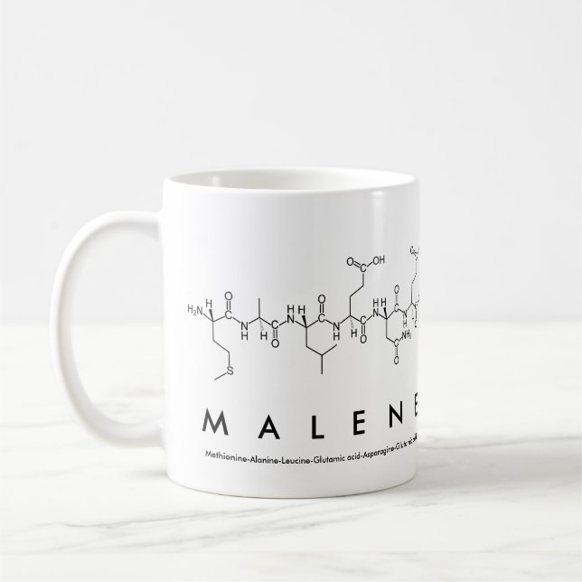 Mug du nom du peptide malène (Gauche)