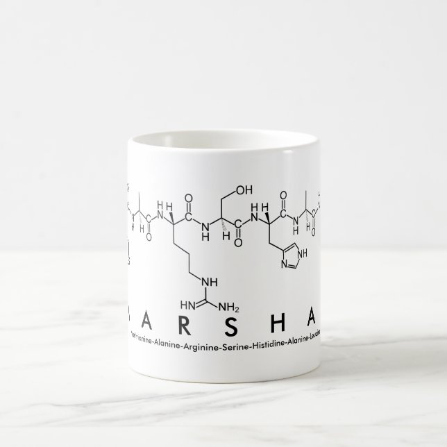 Mug du nom du peptide marshal (Centre)