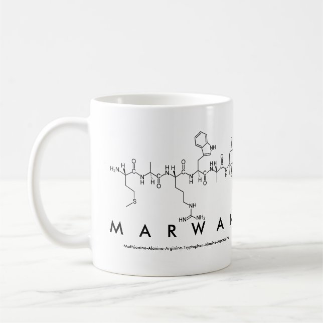 Mug du nom du peptide Marwan (Gauche)