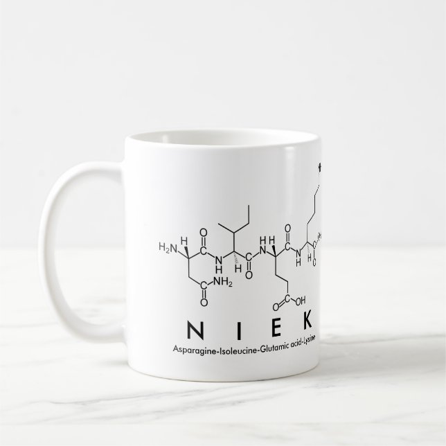 Mug du nom du peptide Niek (Gauche)