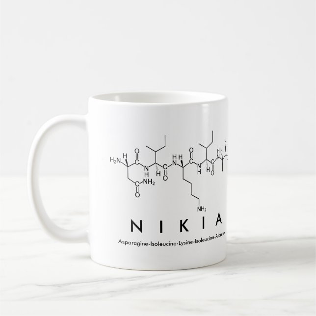 Mug du nom du peptide Nikia (Gauche)
