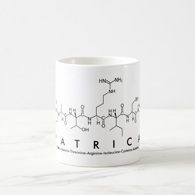 Mug du nom du peptide Patrica (Centre)