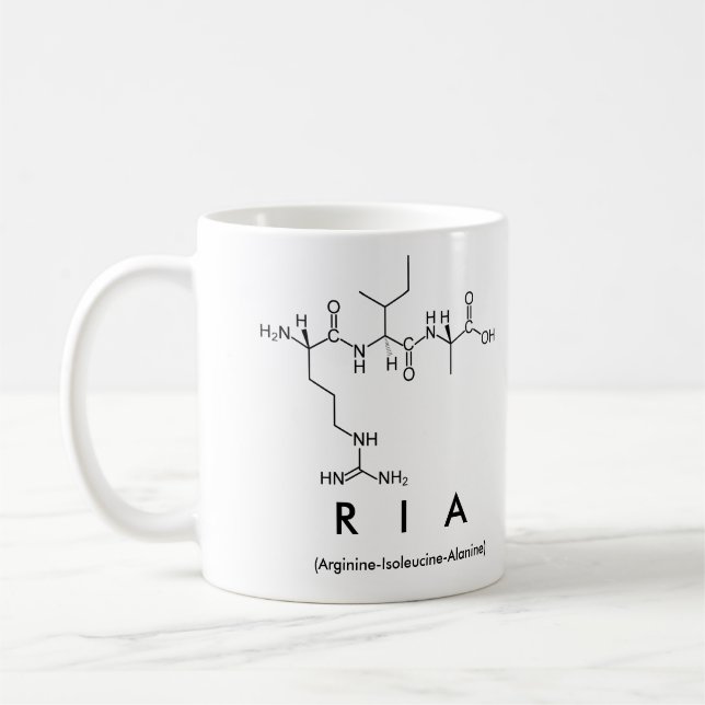 Mug du nom du peptide Ria (Gauche)
