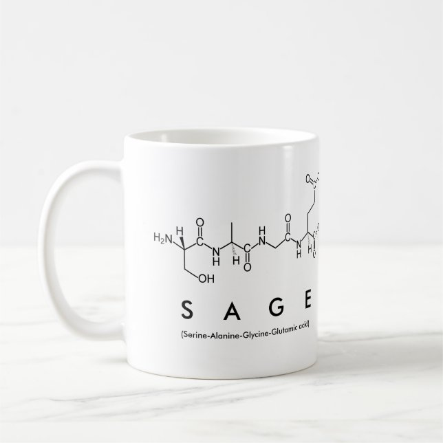 Mug du nom du peptide Sage (Gauche)