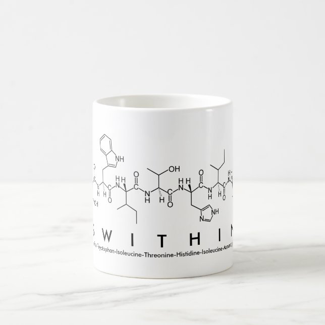 Mug du nom du peptide Sin (Centre)