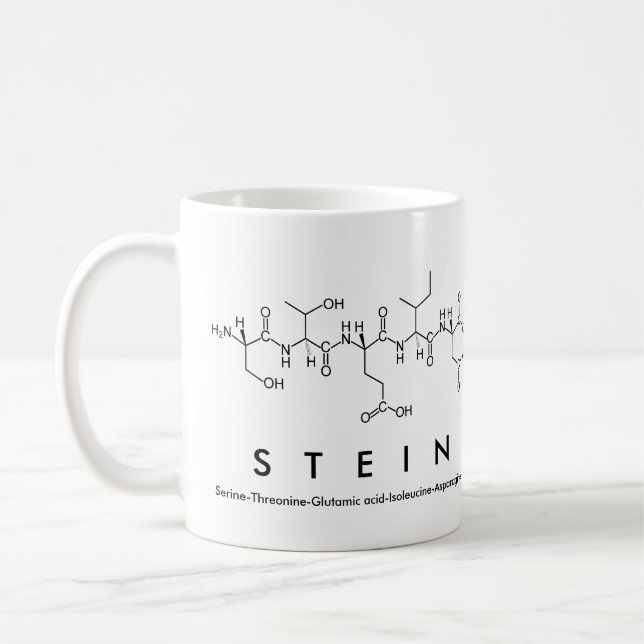 Mug du nom du peptide Stein (Gauche)