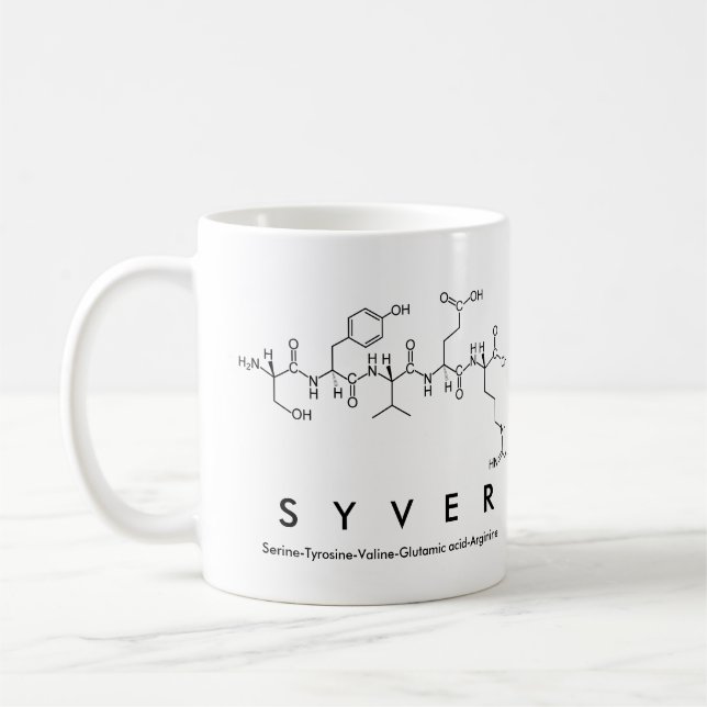 Mug du nom du peptide Syver (Gauche)