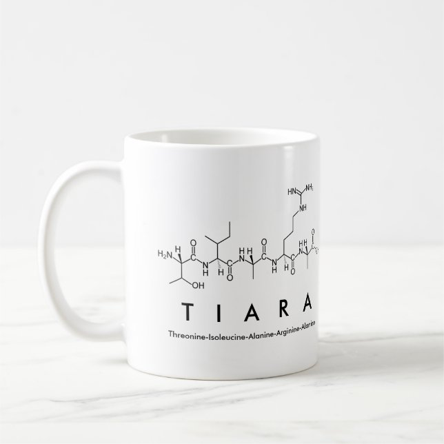 Mug du nom du peptide Tiara (Gauche)
