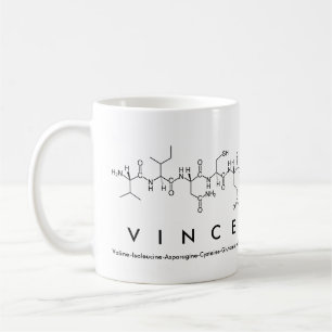 Mug du nom du peptide Vince