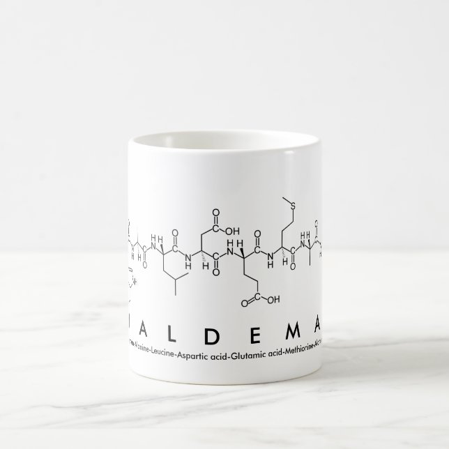 Mug du nom du peptide Waldemar (Centre)