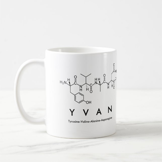 Mug du nom du peptide Yvan (Gauche)