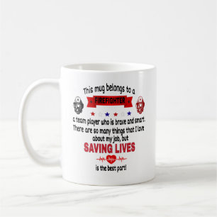   Mug du pompier. Cela Appartient À Un Pompier
