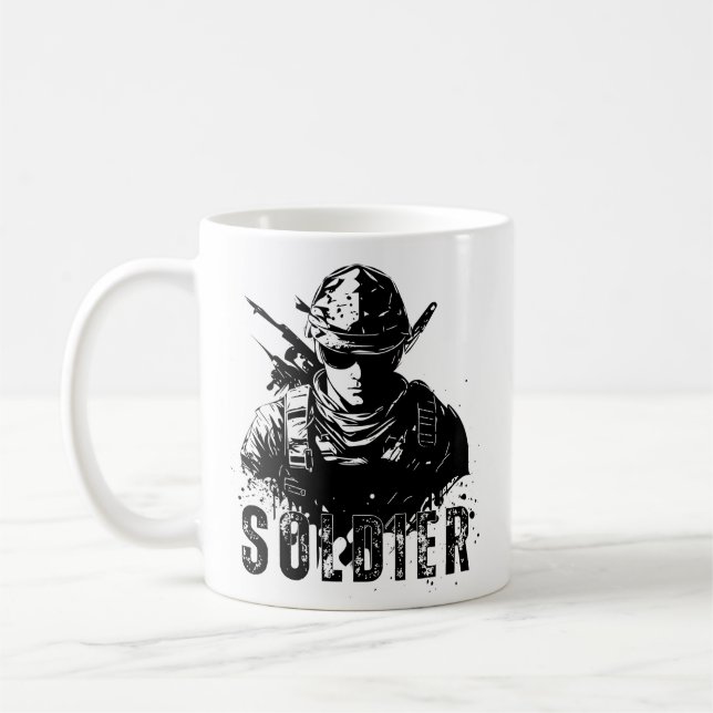 Mug du soldat - Conception audacieuse d'hommage mi (Gauche)