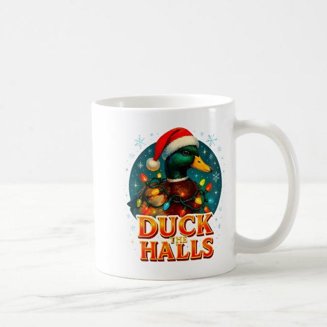 Mug Duck The Halls Funny Christmas Lights Hunting Seas (Droite)